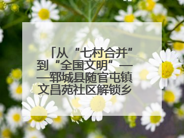 从“七村合并”到“全国文明”——郓城县随官屯镇文昌苑社区解锁乡村振兴幸福密码